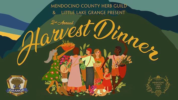 Harvest Guild Dinner poster - Mori Natura author booth
